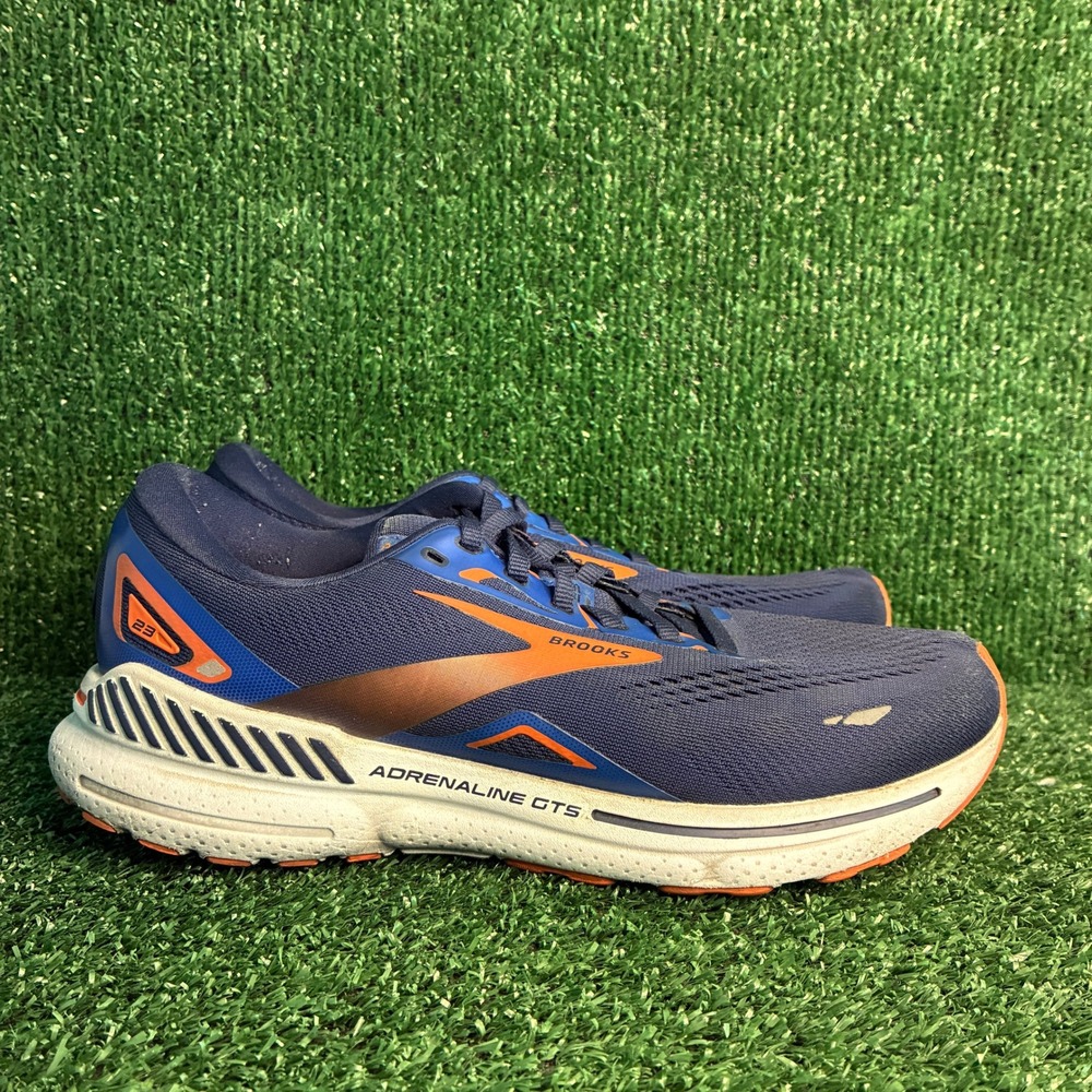 Brooks Adrenaline GTS 23 Stability Supportive Athletic Running Shoes Blue Mens 8